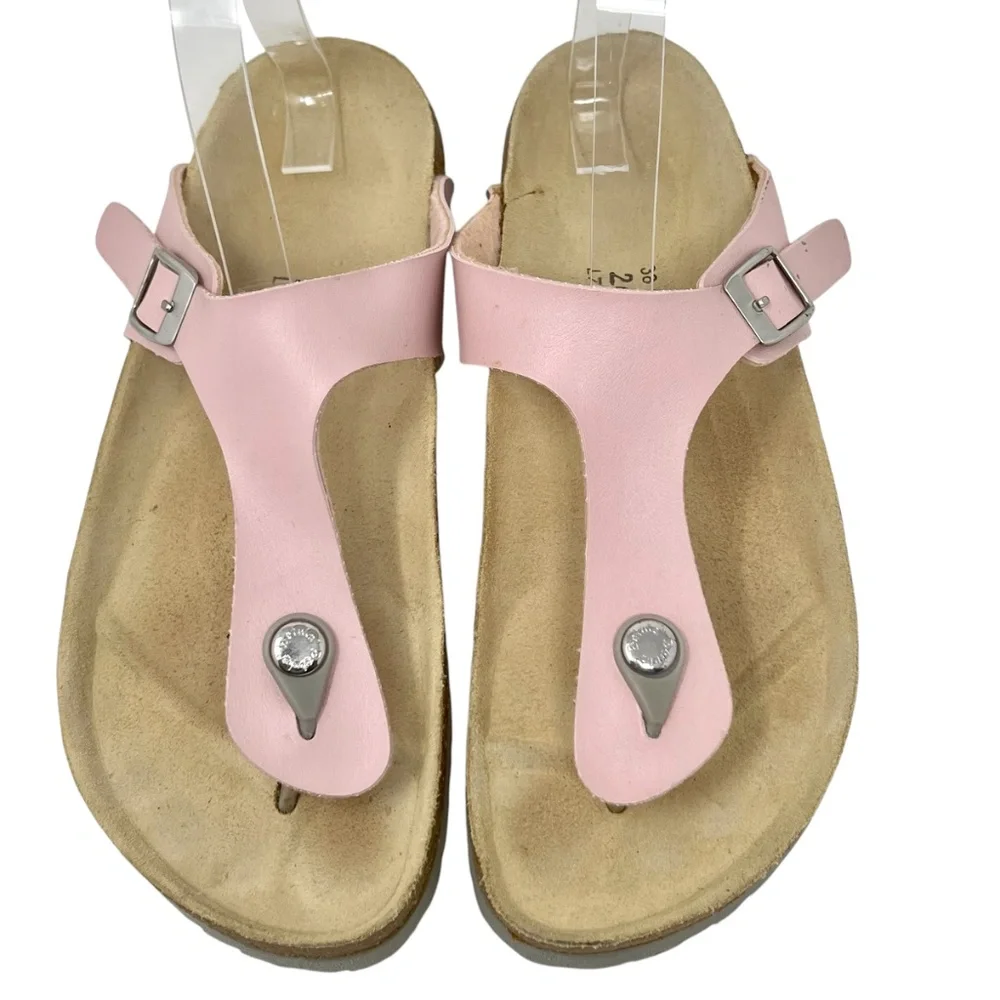 Birkenstock Women's Gizeh Pink Patent Leather Sandals size 7/38 - Picture 2 of 13